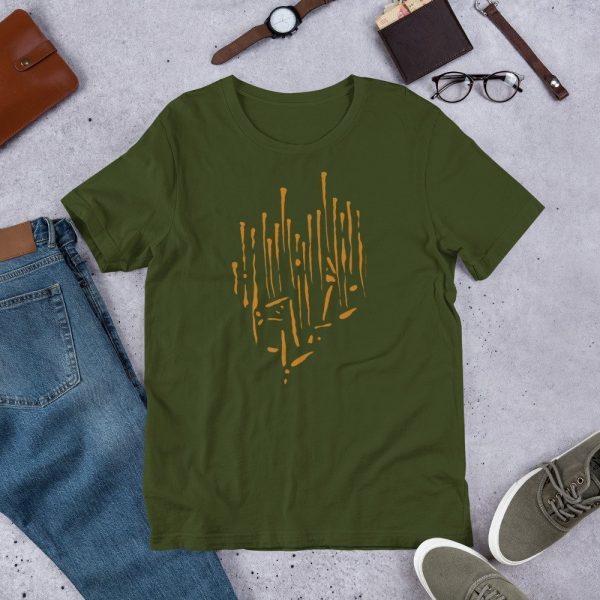 Artifact.9 — Ochre on Green / Black / Brown / Blue — Men's Short-Sleeve T-Shirt (Lightweight) - Image 5