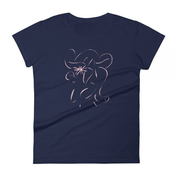 Artifact.19 — Rose on Pink / Black / Navy / Red — Women's Short Sleeve T-Shirt - Image 5