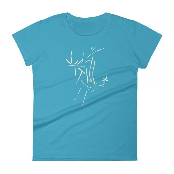 Artifact.22 — Sand on Black / Blue / Green / Red — Women's Short Sleeve T-Shirt - Image 11