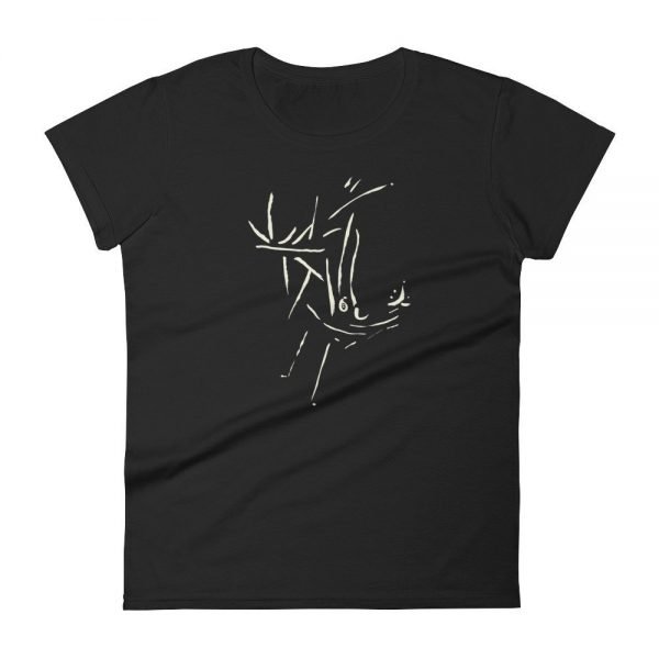 Artifact.22 — Sand on Black / Blue / Green / Red — Women's Short Sleeve T-Shirt - Image 2