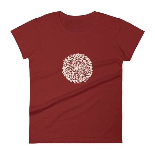 Artifact.1 — Sand on Black / Grey / Navy / Red — Women's Short Sleeve T-Shirt - Image 5
