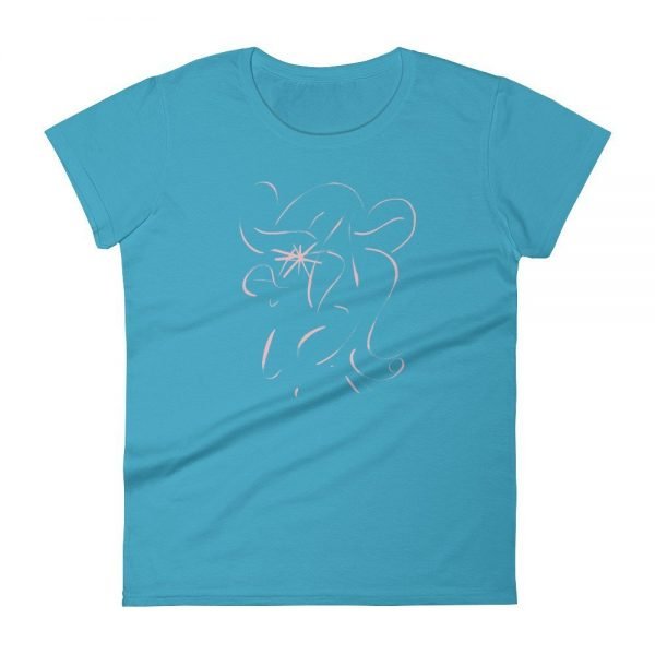 Artifact.19 — Rose on Pink / Black / Navy / Red — Women's Short Sleeve T-Shirt - Image 7