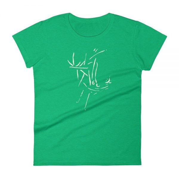 Artifact.22 — Sand on Black / Blue / Green / Red — Women's Short Sleeve T-Shirt - Image 10