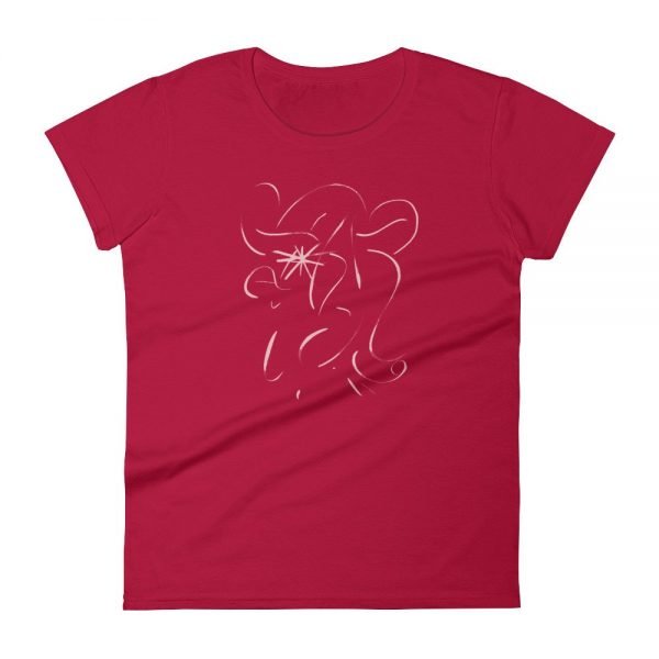 Artifact.19 — Rose on Pink / Black / Navy / Red — Women's Short Sleeve T-Shirt - Image 8