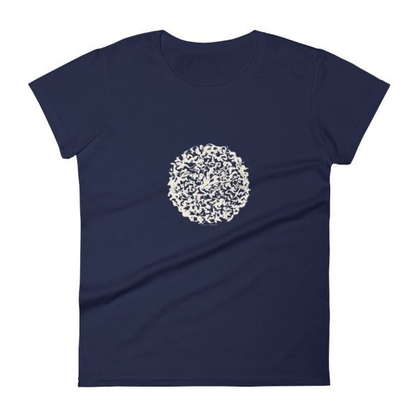 Artifact.1 — Sand on Black / Grey / Navy / Red — Women's Short Sleeve T-Shirt - Image 4