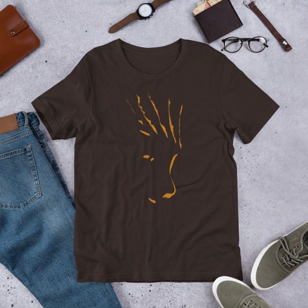 Artifact.15 — Ochre on Black / Brown / Green / Navy — Men's Short-Sleeve T-Shirt (Lightweight) - Image 2